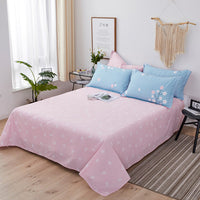 HKM-021523 Cotton Twill Printed Bedding Sheets - Simple Style, Semi-Reactive Dye Process