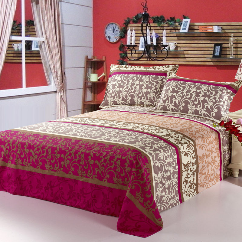 HKM-021523 Cotton Twill Printed Bedding Sheets - Simple Style, Semi-Reactive Dye Process