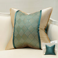 HKM-021587 Elegant European Style Striped Pillowcase - Simple Modern Cushion Cover for Home Decor