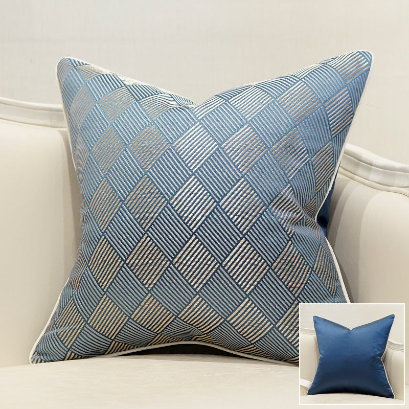 HKM-021587 Elegant European Style Striped Pillowcase - Simple Modern Cushion Cover for Home Decor