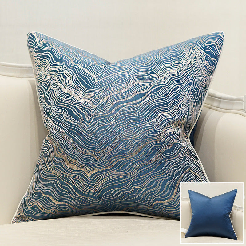 HKM-021587 Elegant European Style Striped Pillowcase - Simple Modern Cushion Cover for Home Decor