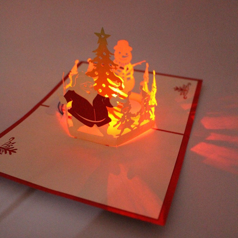 HKM-021651 Handmade 3D Paper Cut Greeting Card - Architectural Ornament for All Occasions