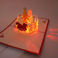 HKM-021651 Handmade 3D Paper Cut Greeting Card - Architectural Ornament for All Occasions