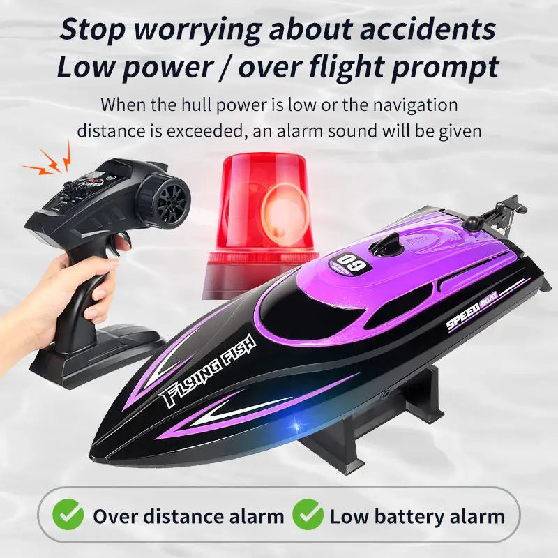 HKM-021779 Remote Control Speedboat 20KM/H Electric Racing Boat for Indoor and Outdoor Fun