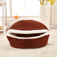 HKM-021907 Removable cat litter dog kennel pet nest hamburger nest shell