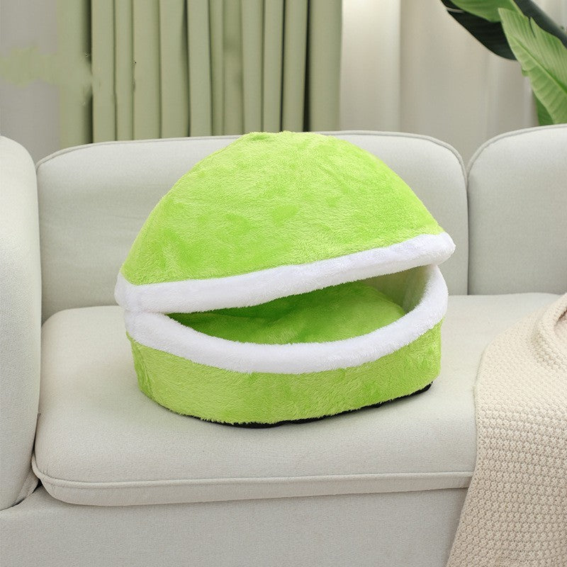 HKM-021907 Removable cat litter dog kennel pet nest hamburger nest shell