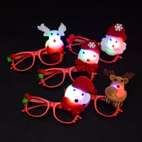 HKM-021971 Christmas Glow Flap Rings - Random Santa Claus & Snowman Designs for Kids' Fun & Decor
