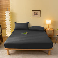 HKM-022163 Class A Fitted Mattress Cover - Soft Washed Cotton, Sizes 90x200 to 200x220 for Thin and Thick Pads