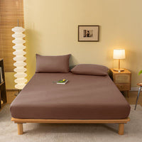 HKM-022163 Class A Fitted Mattress Cover - Soft Washed Cotton, Sizes 90x200 to 200x220 for Thin and Thick Pads