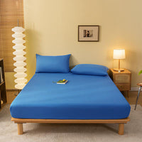 HKM-022163 Class A Fitted Mattress Cover - Soft Washed Cotton, Sizes 90x200 to 200x220 for Thin and Thick Pads