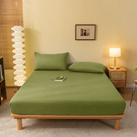HKM-022163 Class A Fitted Mattress Cover - Soft Washed Cotton, Sizes 90x200 to 200x220 for Thin and Thick Pads