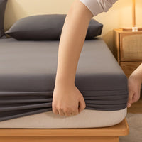 HKM-022163 Class A Fitted Mattress Cover - Soft Washed Cotton, Sizes 90x200 to 200x220 for Thin and Thick Pads