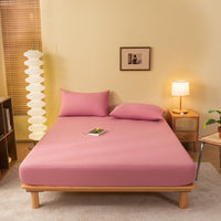 HKM-022163 Class A Fitted Mattress Cover - Soft Washed Cotton, Sizes 90x200 to 200x220 for Thin and Thick Pads