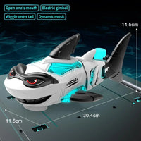 HKM-022163 Electric Universal Wheel Shark Toy with Lights and Music for Kids