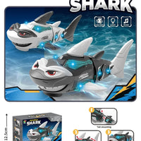 HKM-022163 Electric Universal Wheel Shark Toy with Lights and Music for Kids