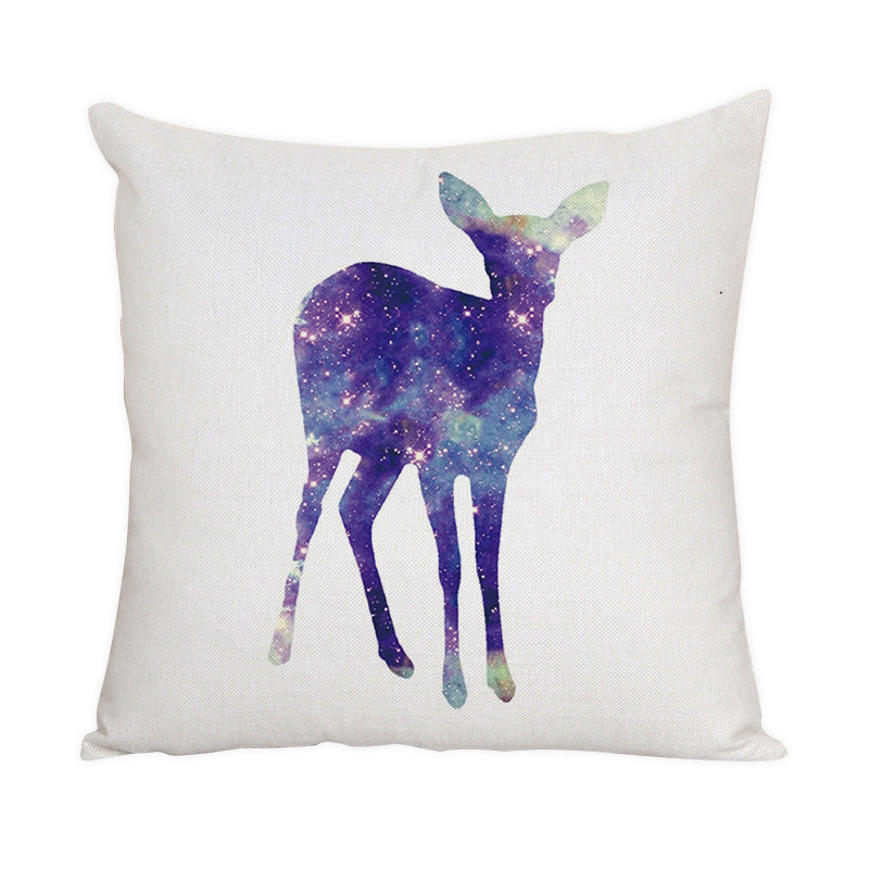 KTX-022163 Nordic Style Cute Animal Pattern Peach Skin Fabric Pillow Cover 45x45cm