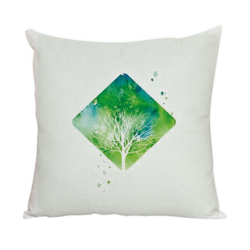 KTX-022163 Nordic Style Cute Animal Pattern Peach Skin Fabric Pillow Cover 45x45cm