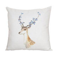HKM-022163 Nordic Style Cute Animal Pattern Peach Skin Fabric Pillow Cover 45x45cm