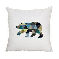 HKM-022163 Nordic Style Cute Animal Pattern Peach Skin Fabric Pillow Cover 45x45cm