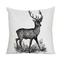 HKM-022163 Nordic Style Cute Animal Pattern Peach Skin Fabric Pillow Cover 45x45cm