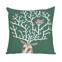 HKM-022163 Nordic Style Cute Animal Pattern Peach Skin Fabric Pillow Cover 45x45cm