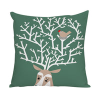 HKM-022163 Nordic Style Cute Animal Pattern Peach Skin Fabric Pillow Cover 45x45cm