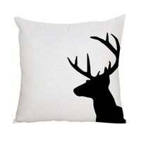 HKM-022163 Nordic Style Cute Animal Pattern Peach Skin Fabric Pillow Cover 45x45cm