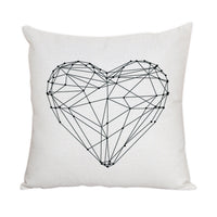 HKM-022163 Nordic Style Cute Animal Pattern Peach Skin Fabric Pillow Cover 45x45cm