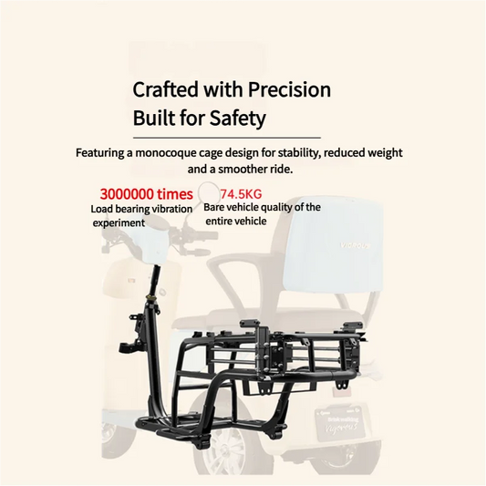 KTX-022227 Magic Q1 60V Electric Scooter for Adults with Front Disc and Rear Drum Brakes, 30 km/h Max Speed, 70-90 km Driving Range