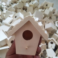 HKM-022291 Creative Wooden Bird Nest Ornaments in Various Designs and Natural Materials