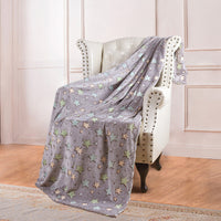 HKM-022355 Double-Sided Fluorescent Flannel Blanket - Soft Polyester, 152x127CM, Multiple Color Designs Available