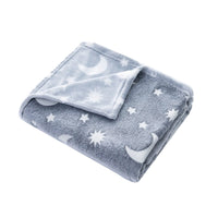 HKM-022355 Double-Sided Fluorescent Flannel Blanket - Soft Polyester, 152x127CM, Multiple Color Designs Available