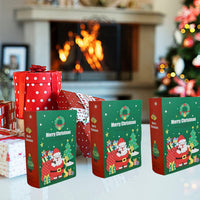 HKM-022483 Christmas Treat Boxes - 10 Pcs Book-Shaped Cartoon Candy Boxes for Holiday Celebrations and Gifts