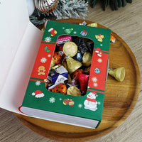 HKM-022483 Christmas Treat Boxes - 10 Pcs Book-Shaped Cartoon Candy Boxes for Holiday Celebrations and Gifts