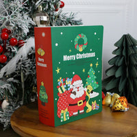HKM-022483 Christmas Treat Boxes - 10 Pcs Book-Shaped Cartoon Candy Boxes for Holiday Celebrations and Gifts