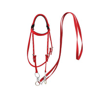 HKM-022547 Durable Horse Halter with Rope - Available in Black, Blue, and Red for Ponies and Large Horses