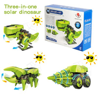 HKM-022611 DIY Solar-Powered Dinosaur Model Kit for Kids Ages 8-13, Educational STEM Toy
