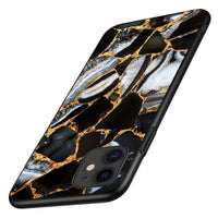 HKM-022611 Fashion Marbled Pattern TPU Back Cover for iPhone 5/5S/SE - Unisex Protective Shell