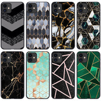 HKM-022611 Fashion Marbled Pattern TPU Back Cover for iPhone 5/5S/SE - Unisex Protective Shell