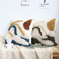 HKM-022739 Contrasting Color Tufted Pillow with PP Cotton Filling - 45x45CM