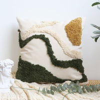 HKM-022739 Contrasting Color Tufted Pillow with PP Cotton Filling - 45x45CM