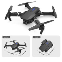 HKM-022867 Remote-Controlled E88 Drone with Dual Cameras and Extra Batteries