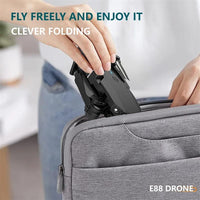 HKM-022867 Remote-Controlled E88 Drone with Dual Cameras and Extra Batteries