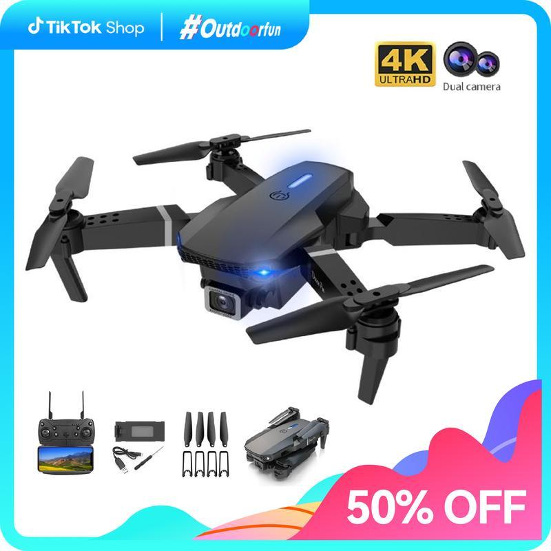 HKM-022867 Remote-Controlled E88 Drone with Dual Cameras and Extra Batteries