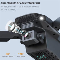 HKM-022867 Remote-Controlled E88 Drone with Dual Cameras and Extra Batteries