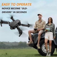 HKM-022867 Remote-Controlled E88 Drone with Dual Cameras and Extra Batteries