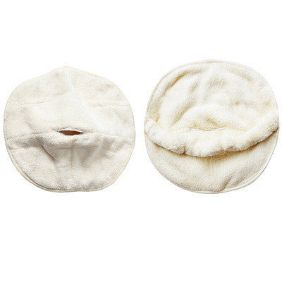 HKM-022931 Hydrating Facial Cold Compress Towel - Soft Coral Fleece, Off-White, 24x24 cm