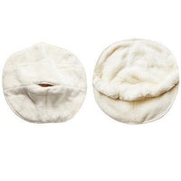 HKM-022931 Hydrating Facial Cold Compress Towel - Soft Coral Fleece, Off-White, 24x24 cm