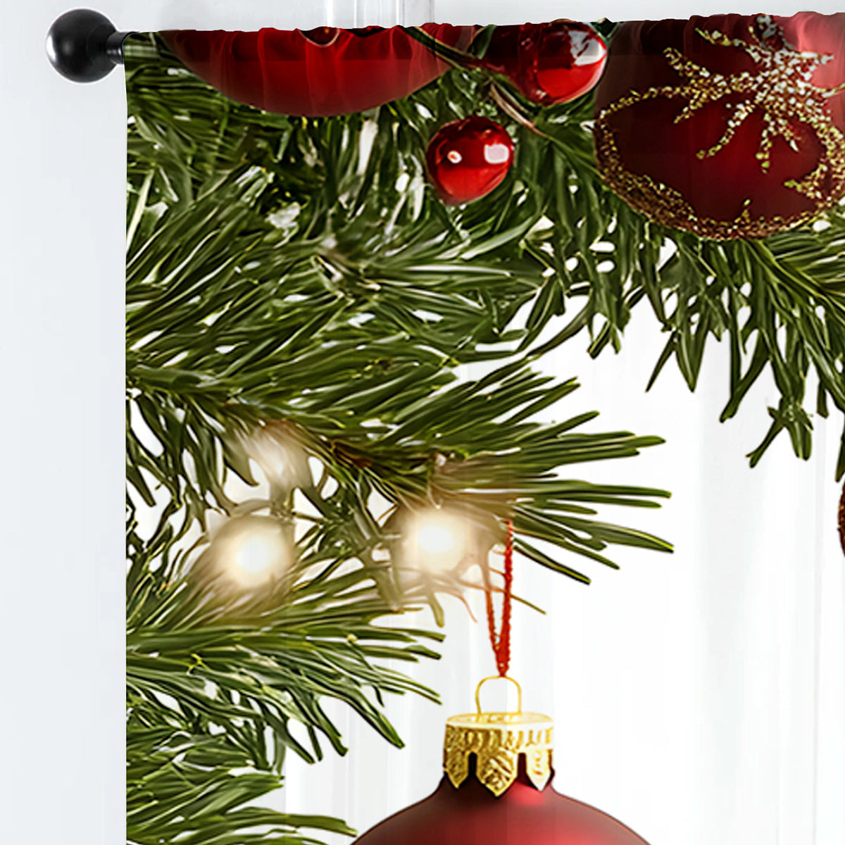 KTX-023059 Christmas Series Polyester Window Screen - Half Shade Digital Print, Various Sizes