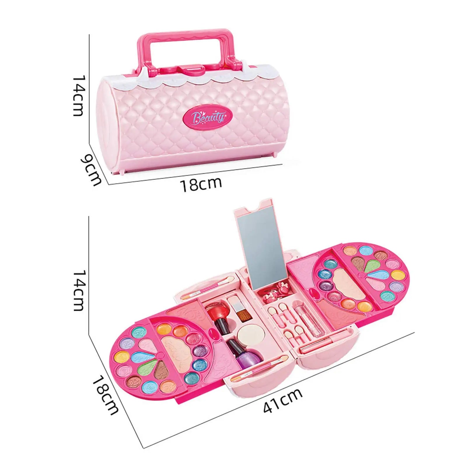 KTX-023187 Kids Pretend Makeup Toy Set - Water-soluble Cosmetics for Creative Play, Ages 2-13